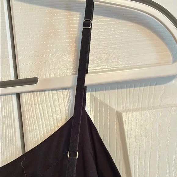 Madewell Black Sheath Midi Dress Spaghetti Strap - Picture 7 of 12